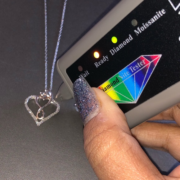 10k gold vermeil real diamond heart pendant, Genuine diamond, free appraisal HOT - Picture 8 of 8